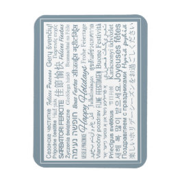 Ímã Imagem multilíngue de "feriados felizes"