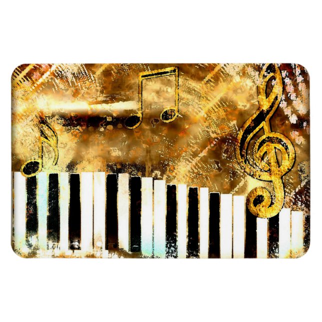 Ímã Imagem Musical Grunge (Horizontal)