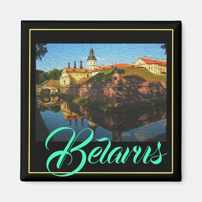 Imã Imagem Natural do Palácio de Belarus Nesvizh (Frente)