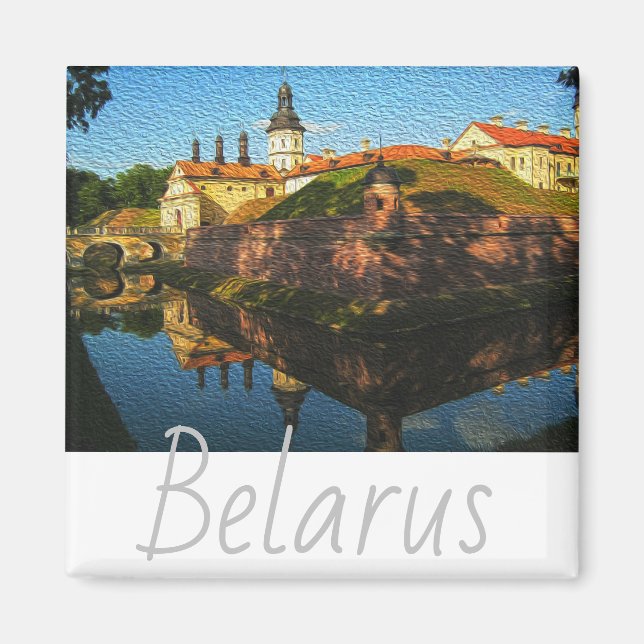 Imã Imagem Natural do Palácio de Belarus Nesvizh (Frente)