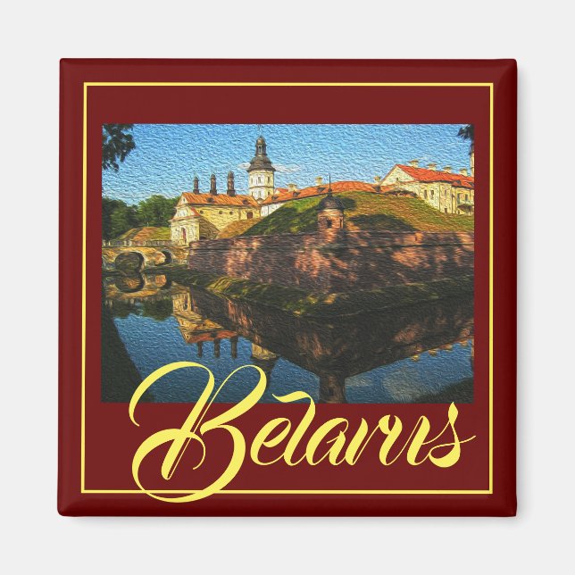 Imã Imagem Natural do Palácio de Belarus Nesvizh (Frente)