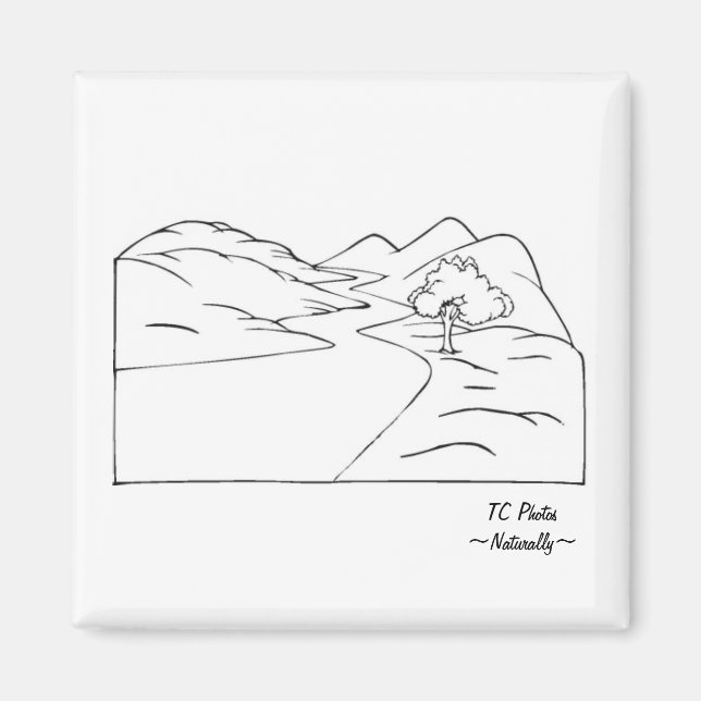 Imã Imagem Paisagem com Logotipo (Frente)