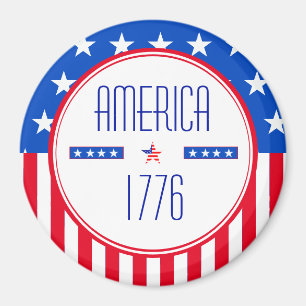 Imã Imagem patriótica americana 1776