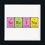 Imã Imagem periódica do nome da mesa do Sereina<br><div class="desc">Sereina soletrava como Se Re I Na (Selenium Rhenium Iodine Sodium) num ímã para o cientista em você.  
 Não consegue encontrar o que quer?</div>