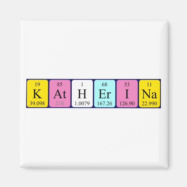Imã Imagem periódica do nome da mesa Katherina (Frente)