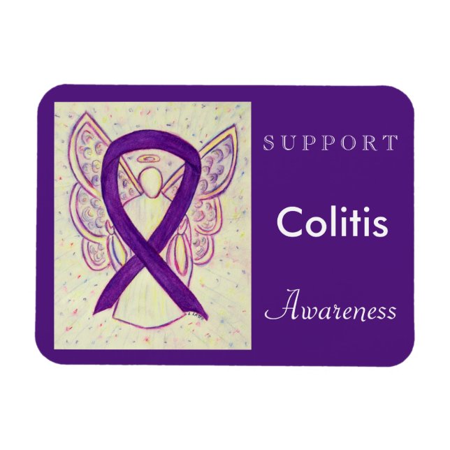 Ímã Imagem Personalizada Anjo da Fita de Sensibilizaçã (Horizontal)