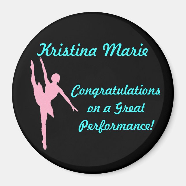 Imã Imagem Personalizada Ballerina (Frente)