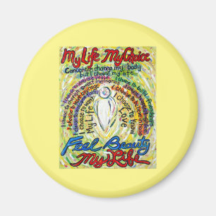 Imã Imagem Personalizada de Arte Anjo Branco do Cancer