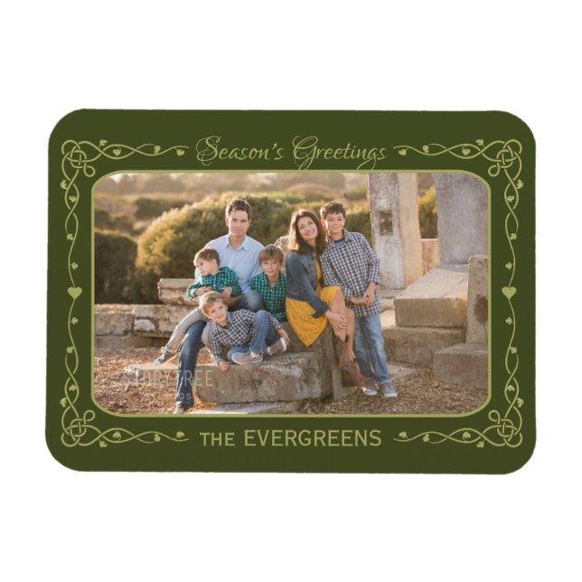 Ímã Imagem Personalizada de Foto e Nome das Saudações  (Horizontal)