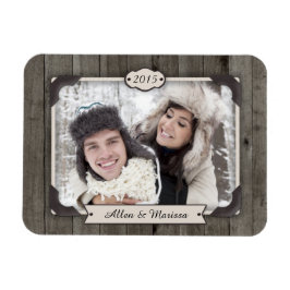 Ímã Imagem Personalizada de Fotografia do Barn Wood