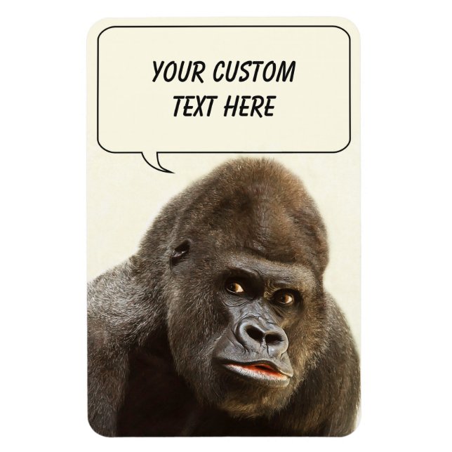 Ímã Imagem personalizada de Funny Gorilla (Vertical)