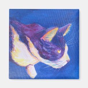 Imã Imagem Personalizada de Pet Art de Tuxedo Sunset