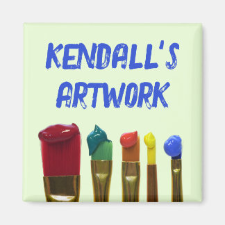 Imã Imagem Personalizada de Pintura de Pincel Trabalho