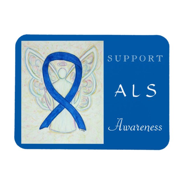 Ímã Imagem Personalizada do Anjo de Consciência ALS (Horizontal)