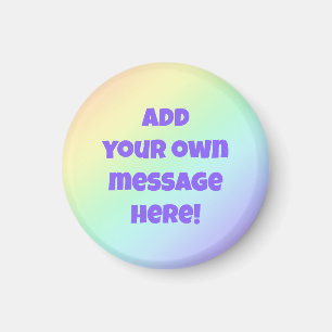 Imã Imagem personalizada do Arco-Íris de Pastel