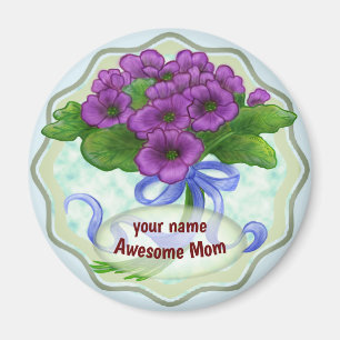 Imã Imagem personalizada do Buquê da mãe incrível