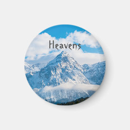 Imã Imagem personalizada do céu azul com o nome do tex