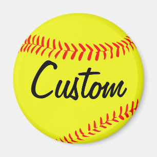 Imã Imagem Personalizada do Softball Fastpitch