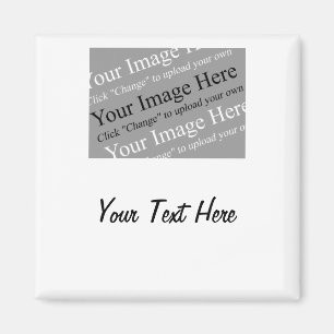 Imã Imagem personalizada e Modelo de texto para ímãs