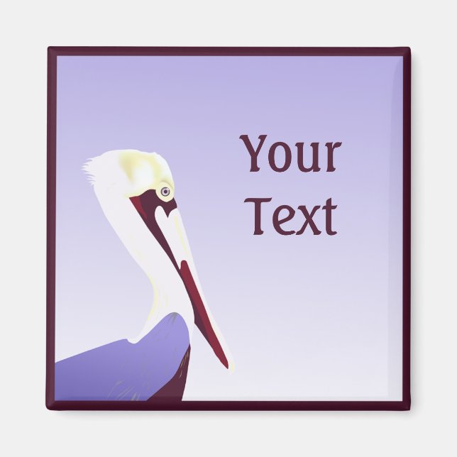 Imã Imagem Personalizada Pelicana (Frente)