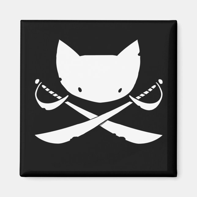 Imã Imagem Pirata do Gatinho Jolly (Frente)