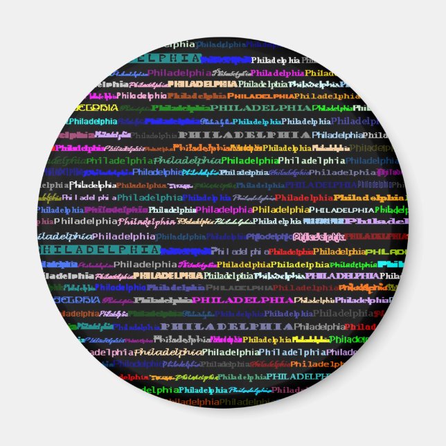 Imã Imagem preta de Filadélfia (Frente)
