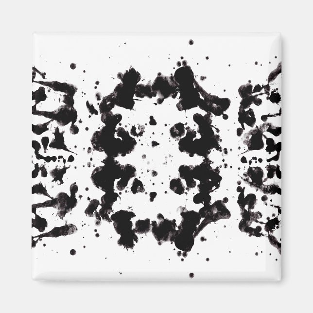 Imã Imagem Preta e Branca do Splatter (Frente)
