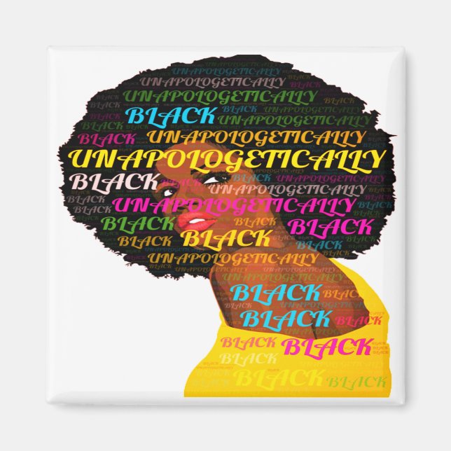 Imã Imagem Preta Indesculpável (Frente)