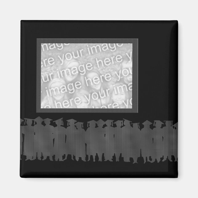 Imã Imagem preta para a graduação de fotos (Frente)