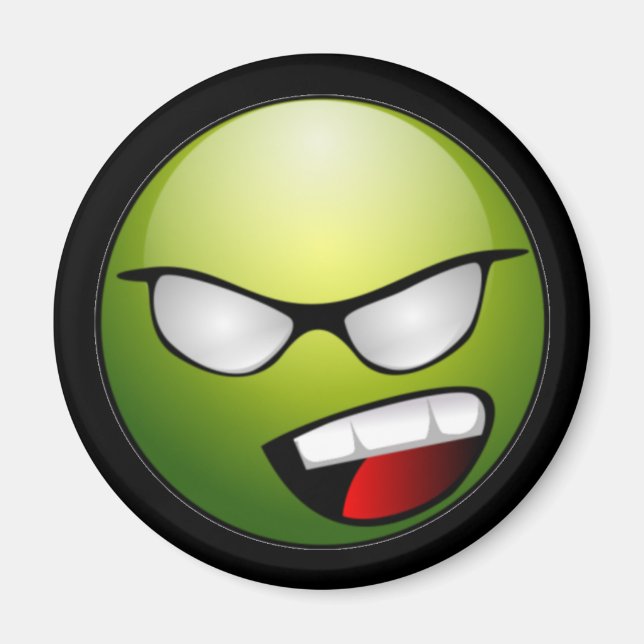 Imã Imagem Preta Verde (Frente)