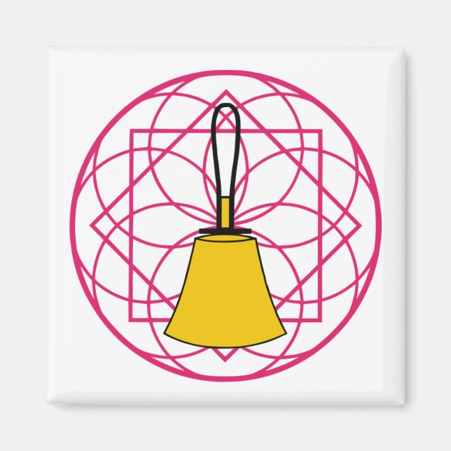 Imã Imagem Quadrada de Bell Mandala (Frente)