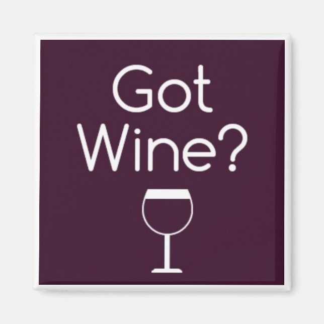 Imã Imagem quadrada de vinho (Frente)