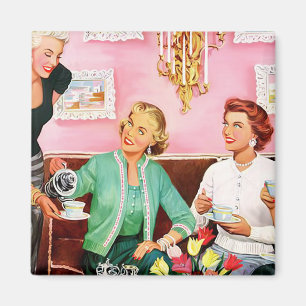 Imã Imagem Quadrada do Tea Square da Tarde de 1950