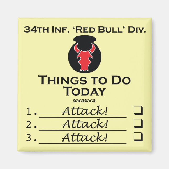 Imã Imagem quadrada Red Bull Things-to-Do (Frente)