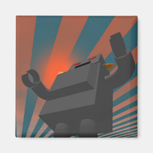 Imã Imagem Robot 4 do Estilo Retroativo