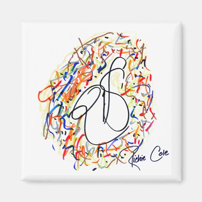 Imã Imagem Sax Art de Richie Cole (Frente)