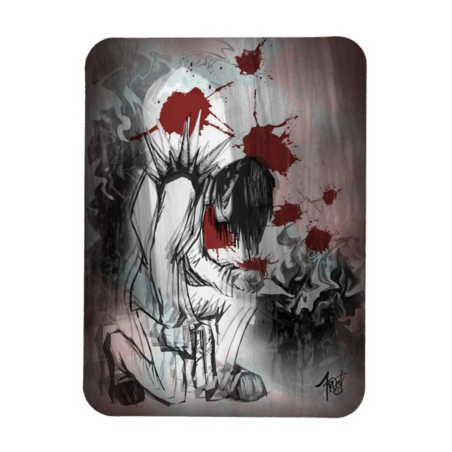 Ímã Imagem Sketchy (Vertical)