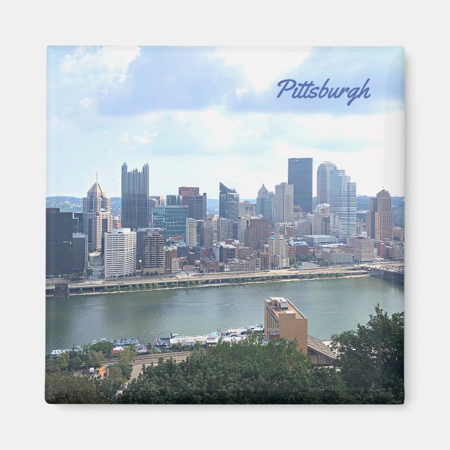 Imã Imagem Skyline Pittsburgh (Frente)