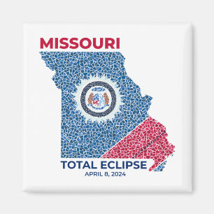 Imã Imagem Total Eclipse Square do Missouri