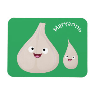 Ímã Imagem vegetal do desenho animado de alho cúprico