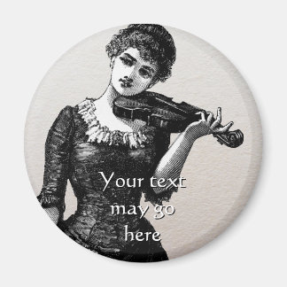 Imã Imagem Violinista Vintage