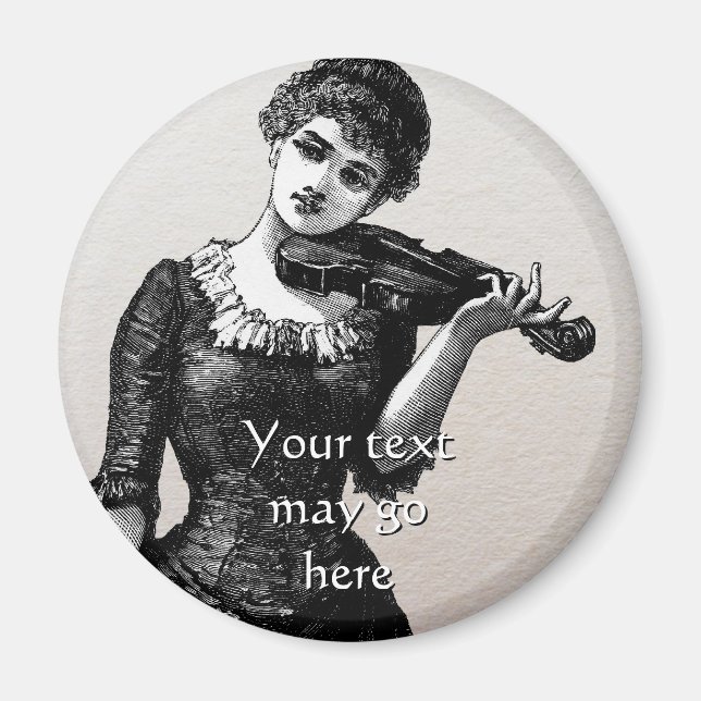 Imã Imagem Violinista Vintage (Frente)