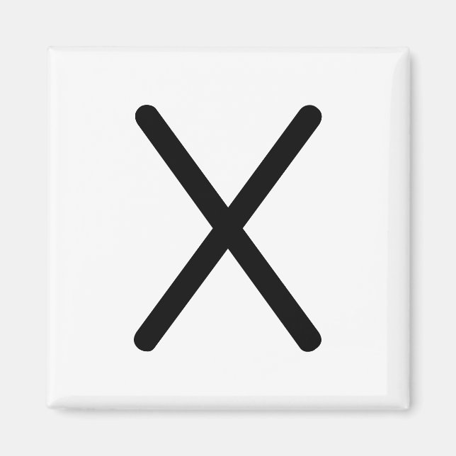 Imã Imagem "x" do título da letra (Frente)