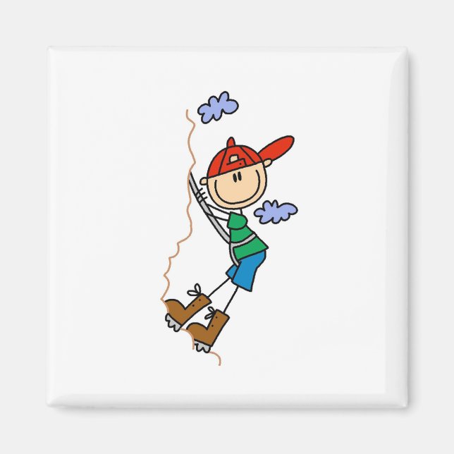 Imã Imagens De Montanha Do Stick Figure (Frente)