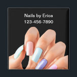 Imã Imagens Legal do Frigorizador de Tecnologia Nail<br><div class="desc">Entregue esses ímãs de geladeira de manicura personalizados e úteis do Nail Technician que mantêm suas informações de contato à disposição de seus clientes. Disponível em pequenas ou grandes quantidades para promover sua empresa.</div>