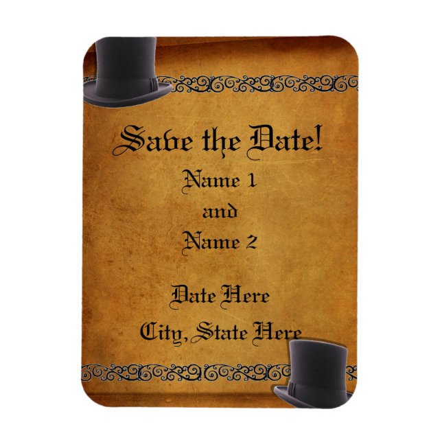 Ímã Imagens Personalizadas de Salva-a-Data de Casament (Vertical)