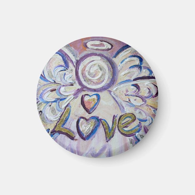 Imã Imagens Personalizadas do Love Guardian Angel Word (Frente)