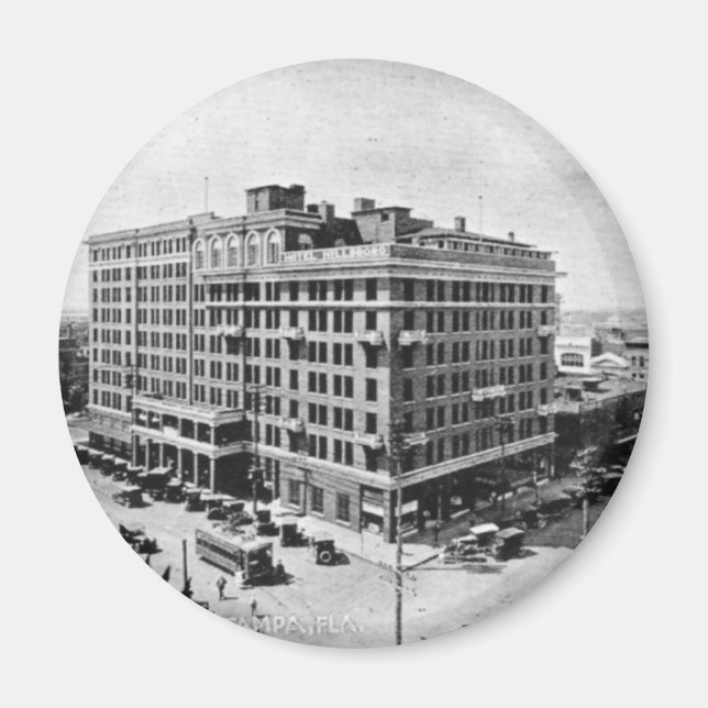 Imã Imagens Vintage de Tampa Florida (Frente)