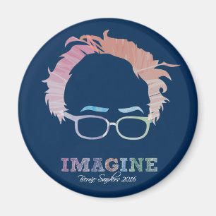 Imã Imagine Bernie Sanders 2016 - aquarelas