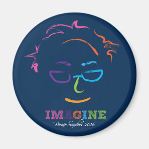 Imã Imagine Bernie Sanders 2016 - pinceladas